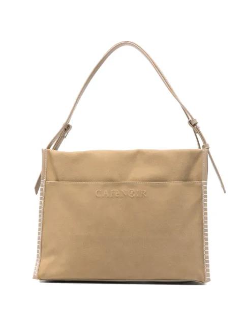 debossed-logo tote bag by CAFENOIR