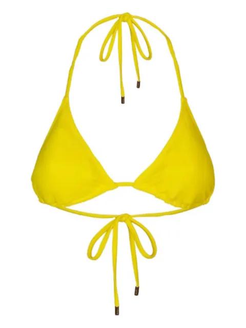 tie triangle bikini top by CAHA CAPO DUBAI