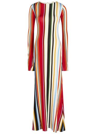 Amay striped stretch-jersey maxi dress by CALA DE LA CRUZ