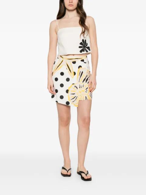 Ariella floral-patch top by CALA DE LA CRUZ