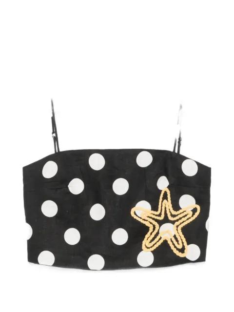 Ariella polka-dot top by CALA DE LA CRUZ