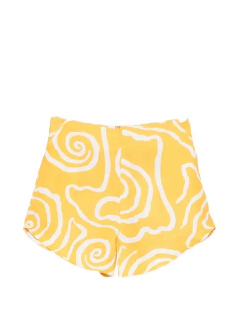 Bahamas abstract-print shorts by CALA DE LA CRUZ