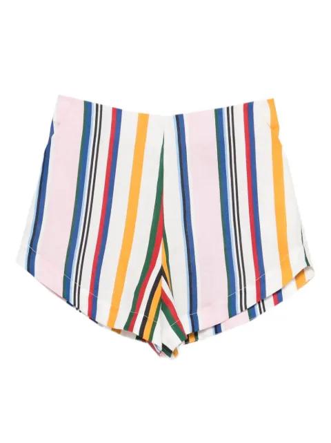 Bahamas striped high-waist shorts by CALA DE LA CRUZ