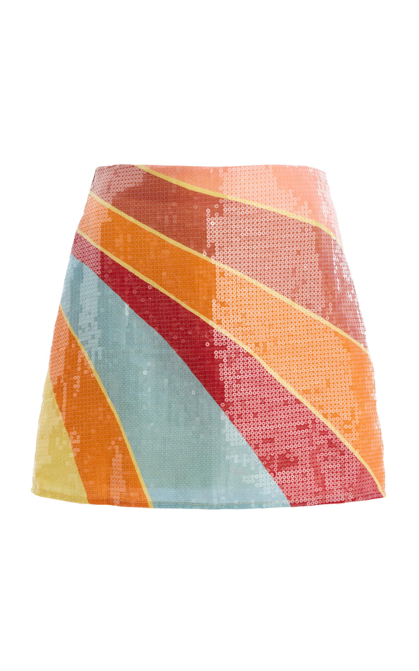 Cala de la Cruz Exclusive La Isla Eveequined Linen Minikirt - Moda Operandi by CALA DE LA CRUZ