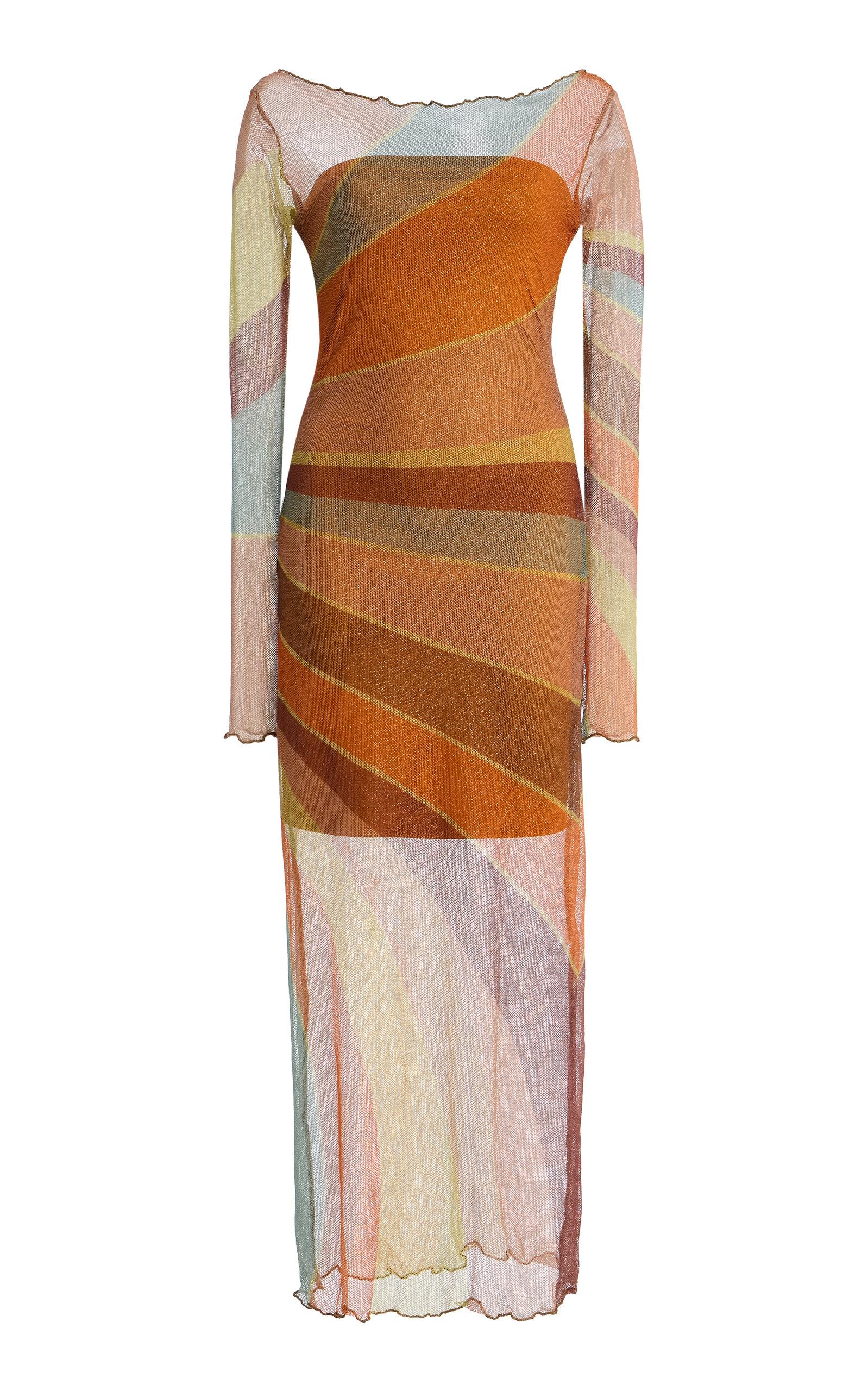 Cala de la Cruz Exclusive La Isla Ursa Sparkling Mesh Midi Dress - Moda Operandi by CALA DE LA CRUZ