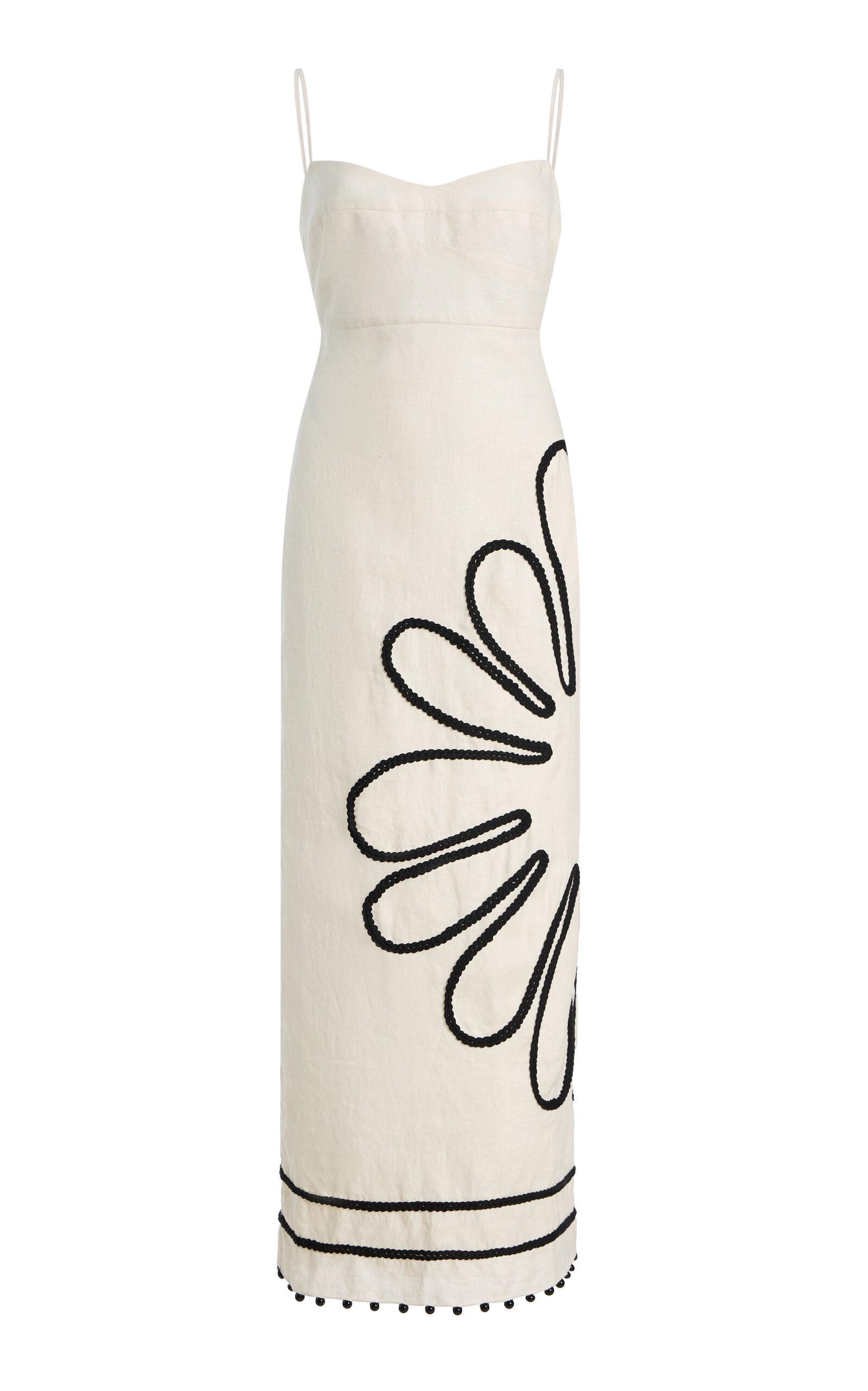 Cala de la Cruz Exclusive Paloma Embroidered Linenidi Dress -oda Operandi by CALA DE LA CRUZ