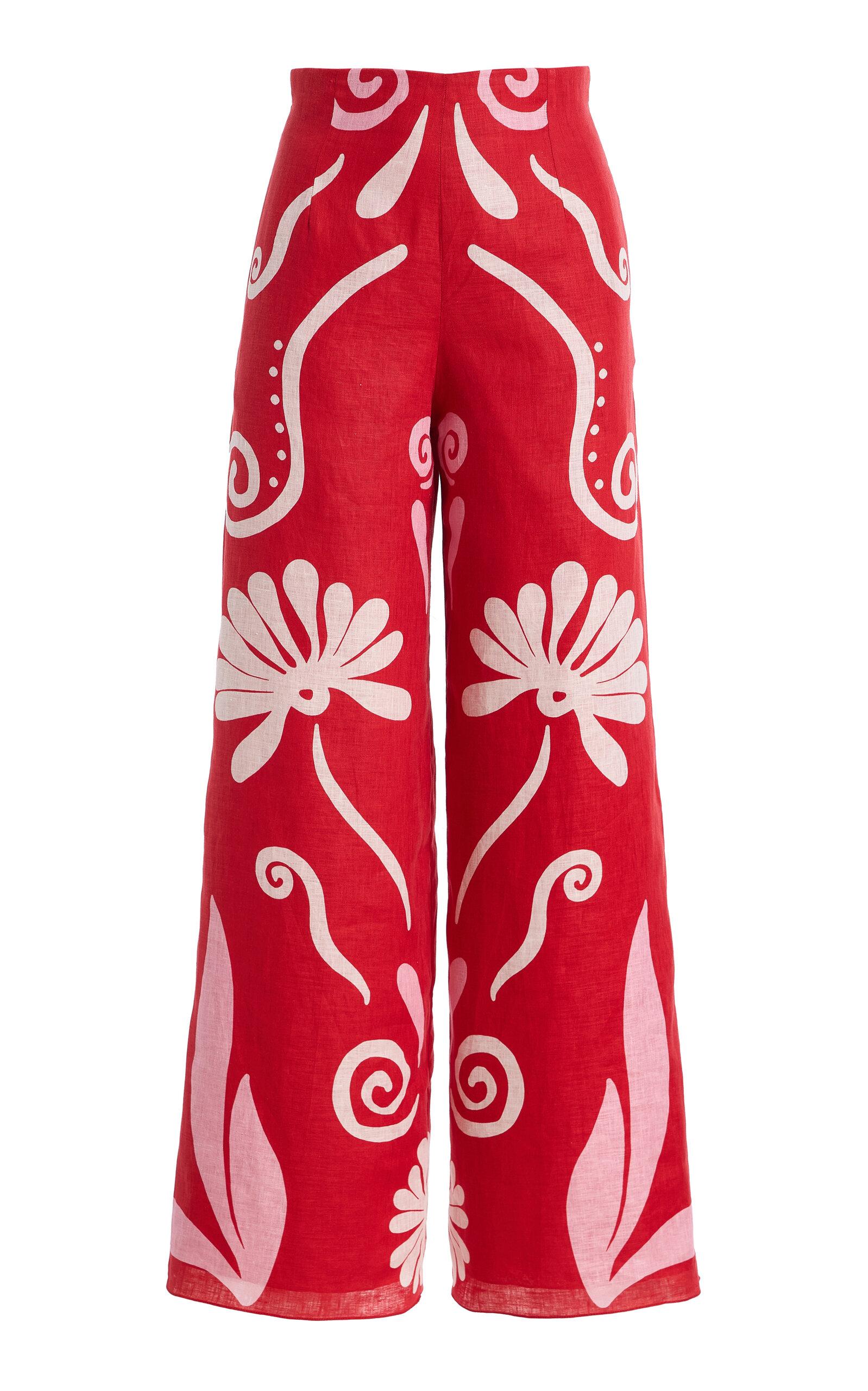 Cala de la Cruz Exclusive Toya Linen Wide-Leg Pants - Moda Operandi by CALA DE LA CRUZ