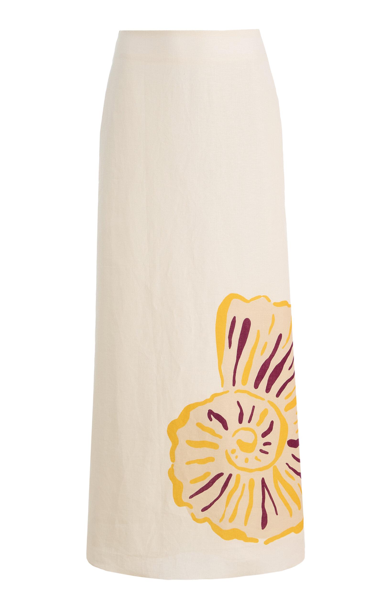 Cala de la Cruz Exclusive Tua Linen Maxi Skirt - Moda Operandi by CALA DE LA CRUZ