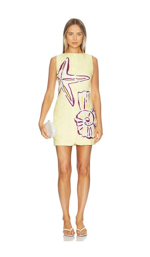 Cala de la Cruz Rhoda Dress in Lemon by CALA DE LA CRUZ