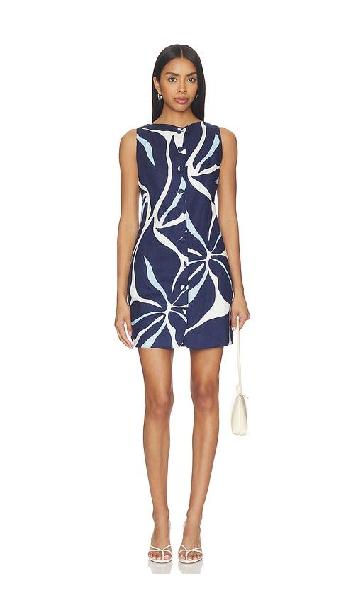 Cala de la Cruz Rhoda Dress in Navy by CALA DE LA CRUZ