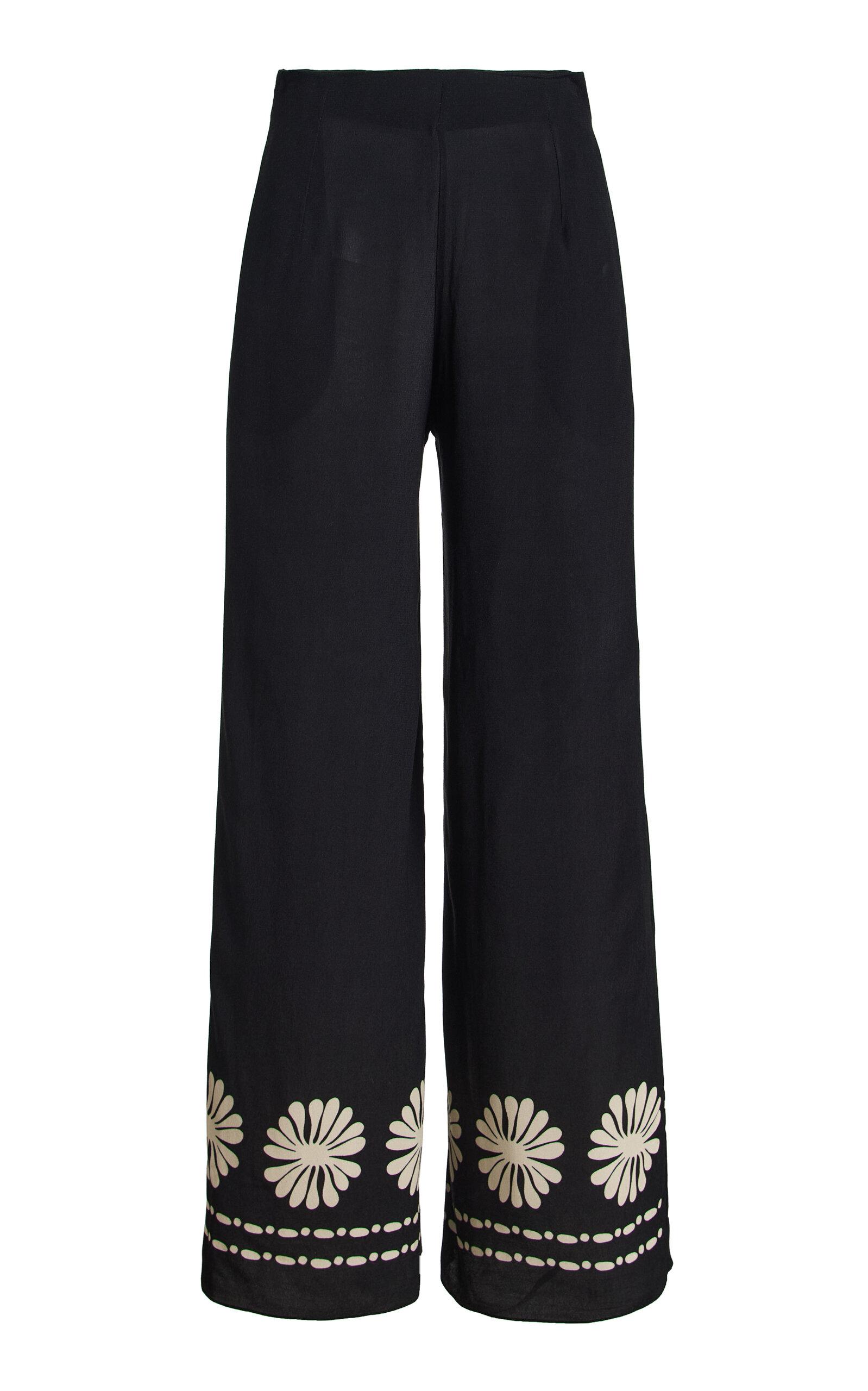 Cala de la Cruz Toya Printed Crepe Wide-Leg Pants - Moda Operandi by CALA DE LA CRUZ
