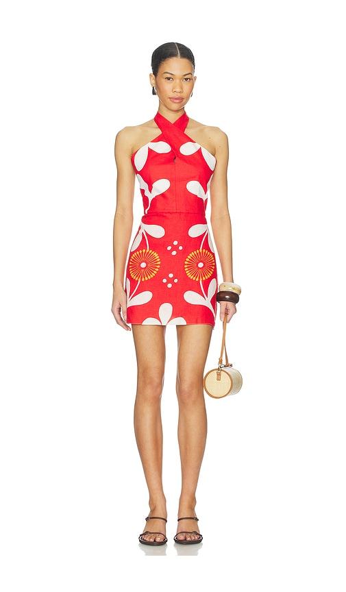 Cala de la Cruz Veneta Dress in Red by CALA DE LA CRUZ