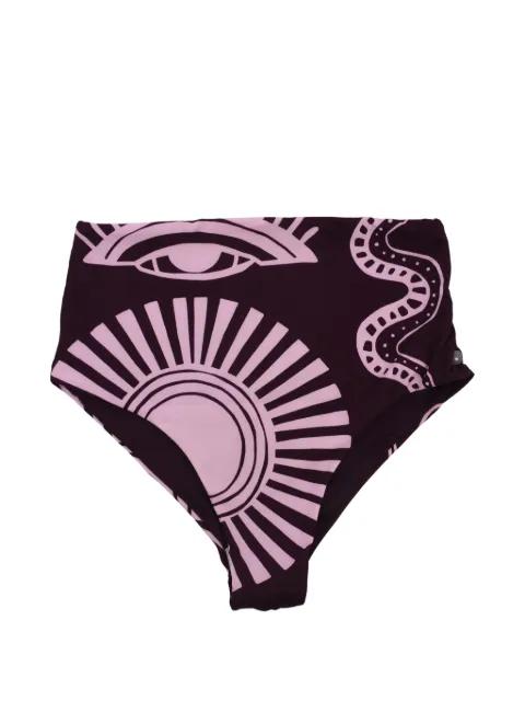 Isis graphic-print bikini bottoms by CALA DE LA CRUZ