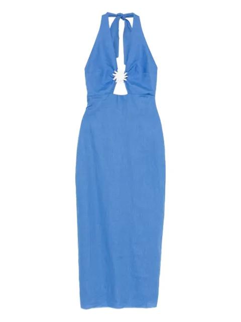 Orly halterneck cut-out midi dress by CALA DE LA CRUZ