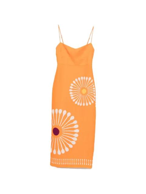 Paloma graphic-print midi dress by CALA DE LA CRUZ