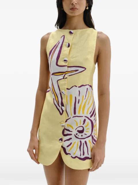 Rhoda starfish-print dress by CALA DE LA CRUZ