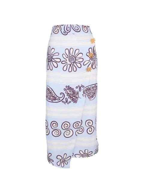 floral-print wrap skirt by CALA DE LA CRUZ