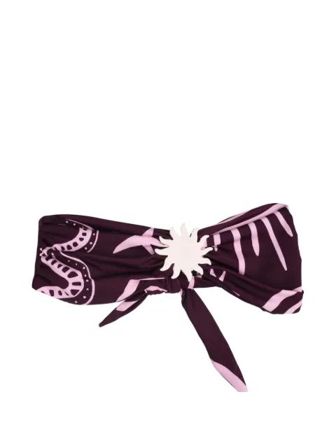strapless sun-hardware bikini top by CALA DE LA CRUZ