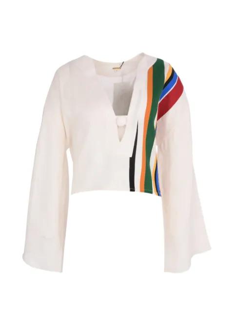 striped kimono-sleeve top by CALA DE LA CRUZ