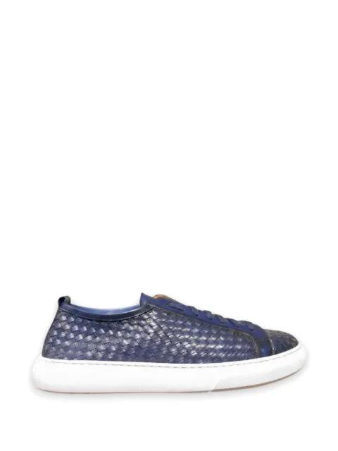 interwoven leather sneakers by CALCE