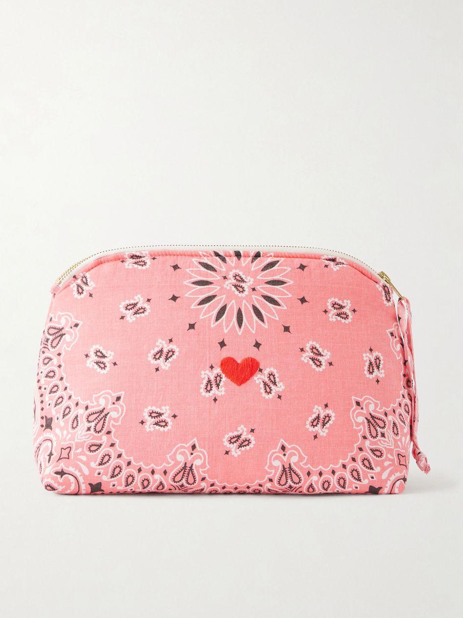 Coeur Vanity embroidered bandana-print cotton pouch by CALL IT BY YOUR NAME