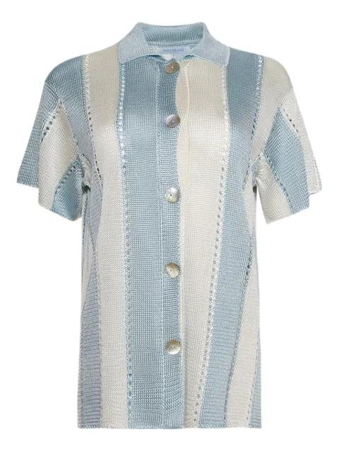 Cabana striped short-sleeve shirt by CALLE DEL MAR