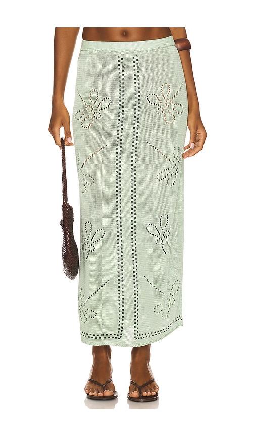 Calle Del Mar Garden Party Skirt in Mint by CALLE DEL MAR