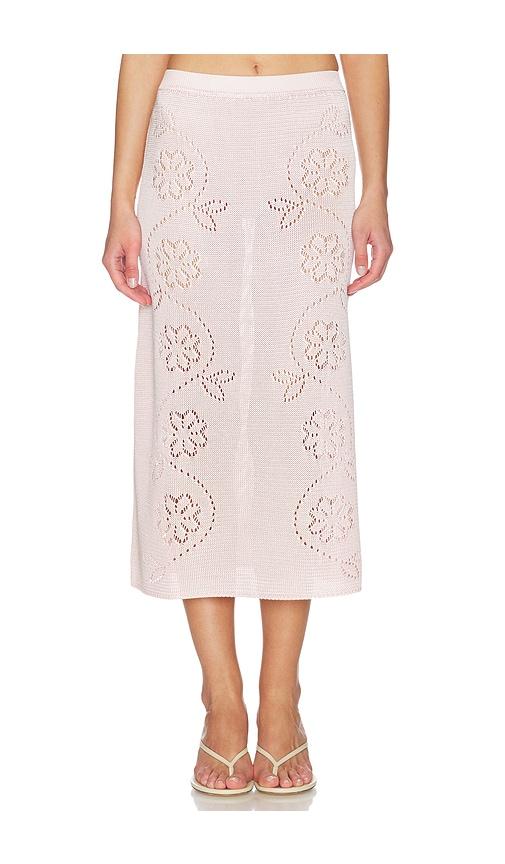 Calle Del Mar Vine Floral Skirt in Pink by CALLE DEL MAR
