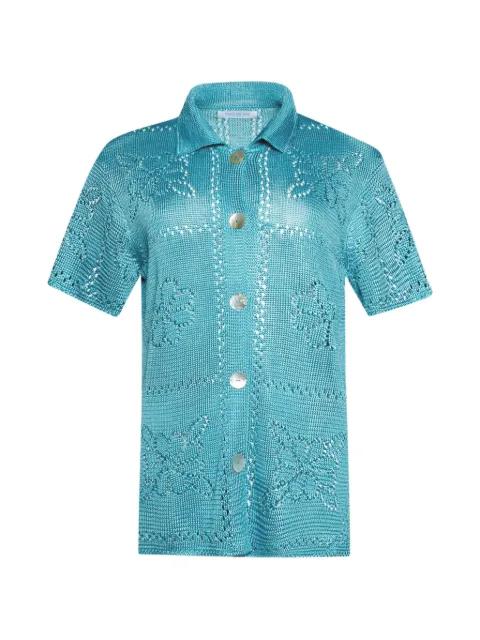 floral tile short-sleeve shirt by CALLE DEL MAR