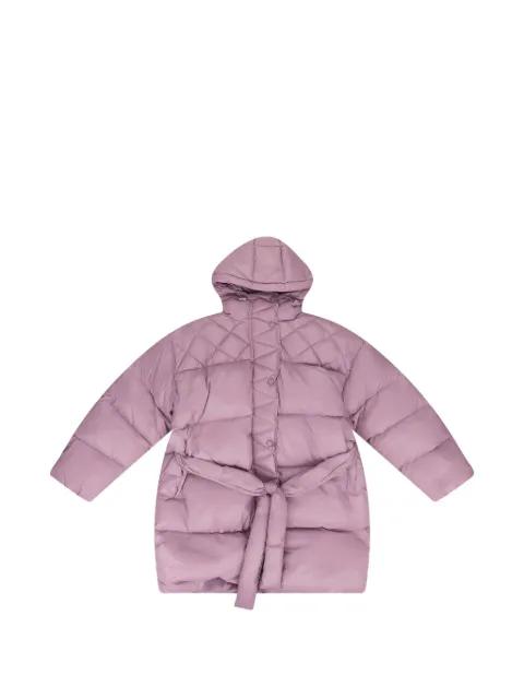belted puffer coat by CALLIPYGIAN