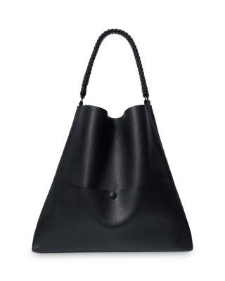 Slim Grained Leather Tote by CALLISTA