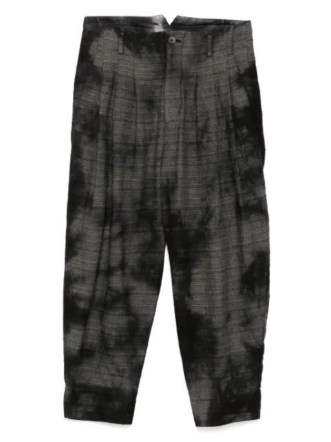 triple pleated tapered trousers by CALMLENCE