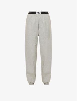 1996 brand-patch cotton-jersey jogging bottoms by CALVIN KLEIN