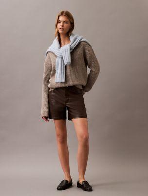 90s Faux Leather Shorts by CALVIN KLEIN