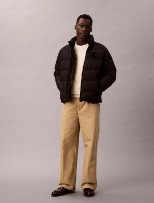 90s Straight Pleated Chino Pants by CALVIN KLEIN