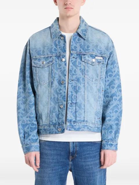 90s logo monogram-print denim jacket by CALVIN KLEIN