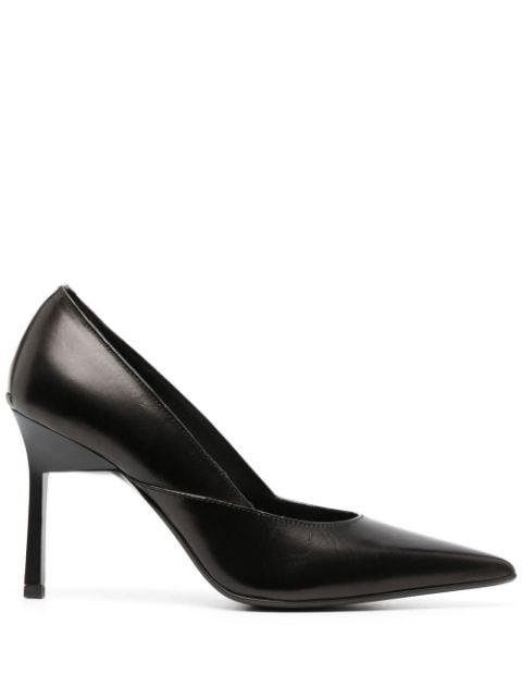 95mm pointed leather pumps by CALVIN KLEIN