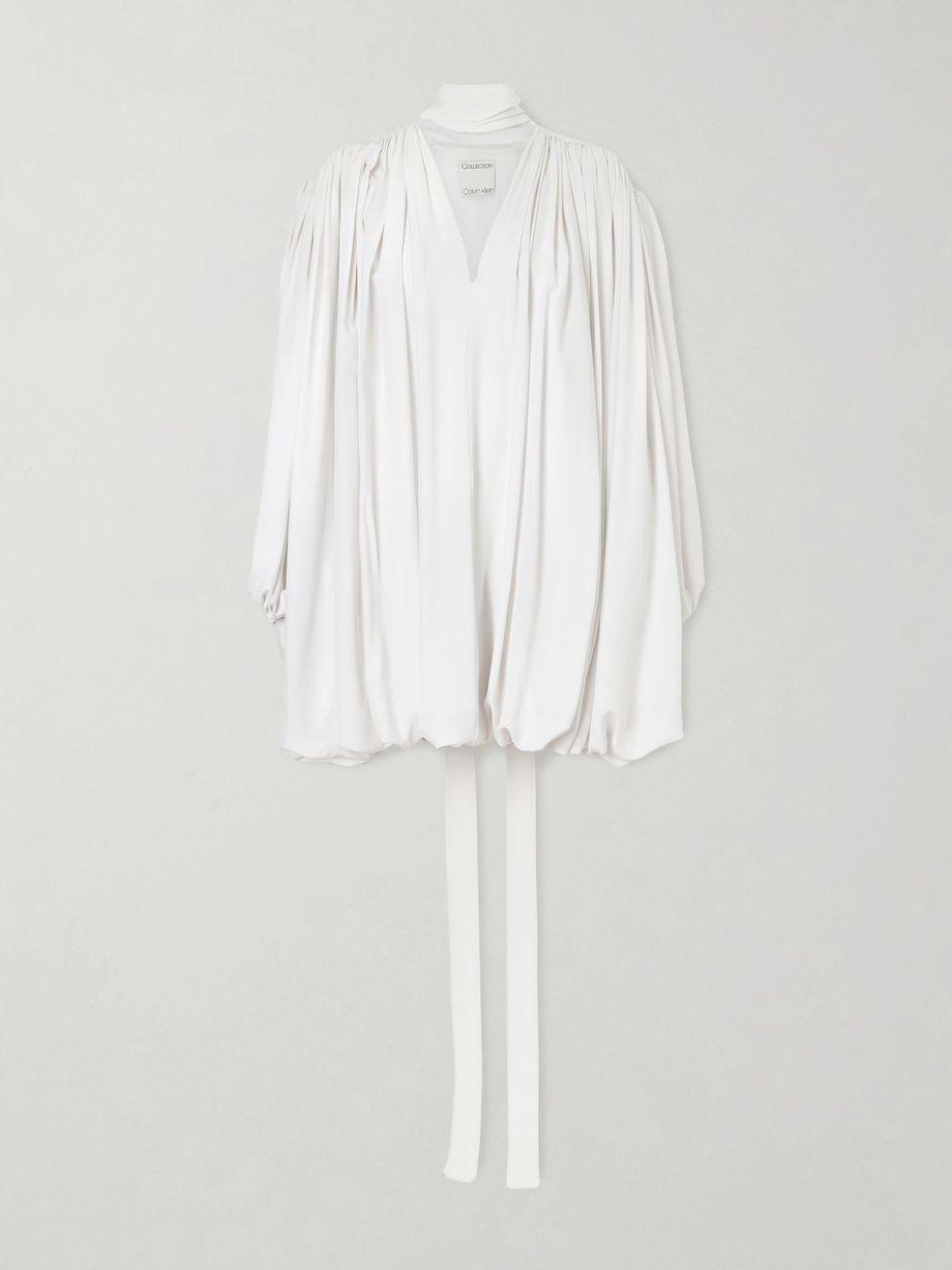 Allegra belted silk crepe de chine by CALVIN KLEIN