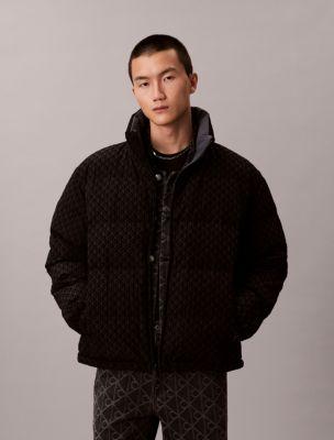Allover Emblem Logo Reversible Puffer Jacket by CALVIN KLEIN