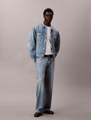 Allover Monogram 90s Denim Trucker Jacket by CALVIN KLEIN