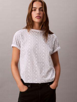 Allover Monogram Boxy T-Shirt by CALVIN KLEIN