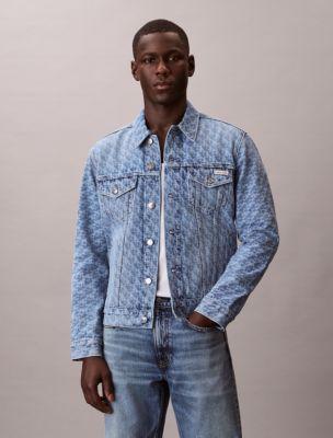Allover Monogram Classic Trucker Jacket by CALVIN KLEIN