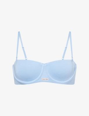 Bare Logo-Embroidered Cotton and Modal-Blend Balconette Bra by CALVIN KLEIN