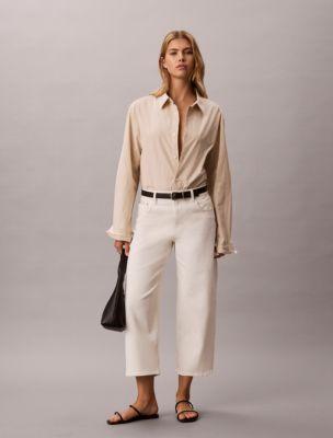 Barrel Leg Cropped Pants by CALVIN KLEIN