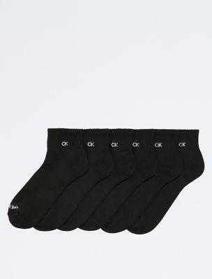 Basic Cushion Quarter 6-Pack Socks | Calvin Klein by CALVIN KLEIN