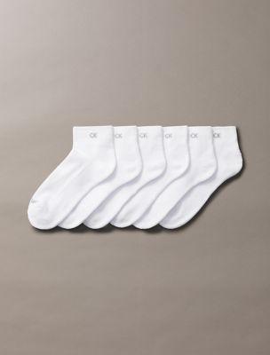Basic Cushion Quarter 6-Pack Socks | Calvin Klein by CALVIN KLEIN