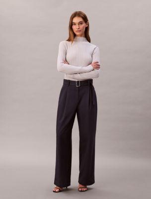 Belted Tailored Pants by CALVIN KLEIN