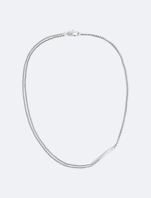 Beveled ID Stainless Steel Necklace | Calvin Klein by CALVIN KLEIN