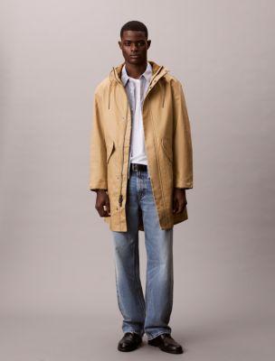Bonded Cotton Hooded Parka by CALVIN KLEIN