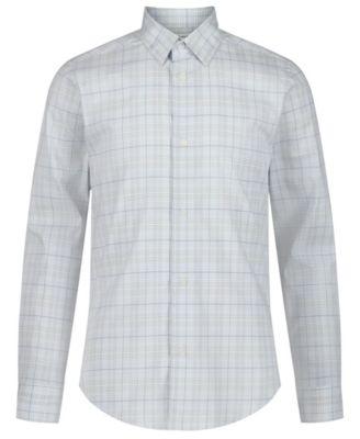 Boys' 8-20 Long Sleeve Tonal Plaid Dress Shirt by CALVIN KLEIN